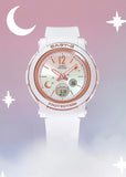 CASIO BABY-G DUO MOON & STARS SPARKLE DIAL WHITE RESIN BAND BGA290DS-7A