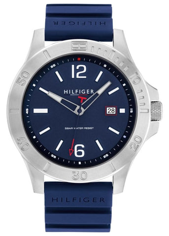 TOMMY HILFIGER RYAN BLUE DIAL BLUE SILICONE BAND 1791991