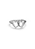 STOLEN GIRLFRIENDS CLUB LINKED HEART RING SIZE Q JWL23-EX-NW-3 Q