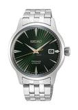 SEIKO GENTS PRESAGE AUTOMATIC GREEN DIAL STAINLESS STEEL SRPE15J