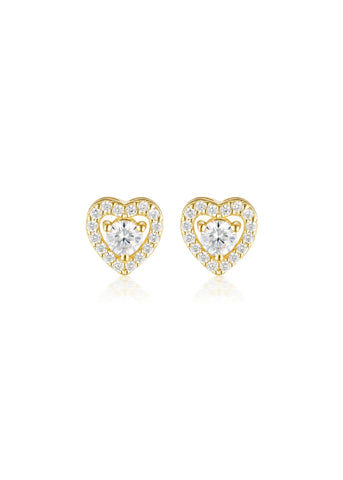GEORGINI SIGNATURE SEALED WITH A KISS EARRINGS GOLD IE1087G