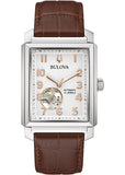 BULOVA SUTTON GENTS AUTOMATIC BROWN LEATHER 96A268