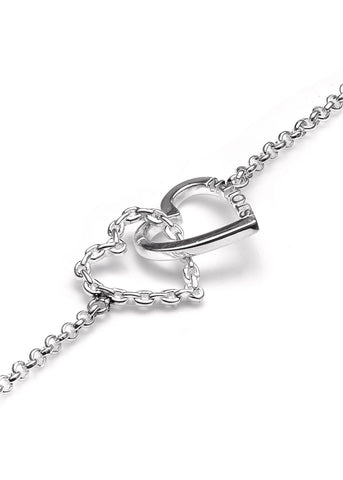 Delicate Valentine′ S Day Gift Fashion Jewelry S925 Sterling Silver Zircon  Couple Double Heart Pendant Necklace - China Jewelry and Necklace price |  Made-in-China.com