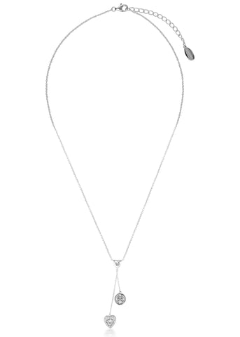 GEORGINI SIGNATURE SEALED WITH A KISS LARIAT SILVER IP880W