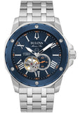 BULOVA GENTS MARINE STAR AUTOMATIC BLUE DIAL STAINLESS STEEL 98A302