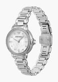 EMPORIO ARMANI MIA CRYSTAL SET PEARL DIAL STAINLESS BRACELET AR11596