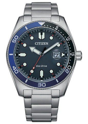 CITIZEN GENTS ECO DRIVE BLUE DIAL STAINLESS STEEL BRACELET AW1761-89L