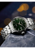 SEIKO GENTS PRESAGE AUTOMATIC GREEN DIAL STAINLESS STEEL SRPE15J