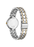 CITIZEN LADIES ECO DRIVE SILVER DIAL ROSE/STAINLESS BRACELET EW2696-84A