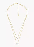 FOSSIL JEWELLERY SADIE TOKENS OF AFFECTION GOLD NECKLACE JF04357998