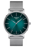 TISSOT SWISS GENTS EVERYTIME GRADED GREEN DIAL MESH BAND T143-410-11-091-00
