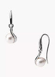 SKAGEN JEWELLERY AGNETHE SILVER PEARL DROP EARRINGS SKJ0090040