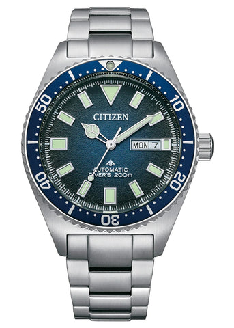 CITIZEN AUTOMATIC PROMASTER BLUE DIAL STAINLESS STEEL NY0129-58L