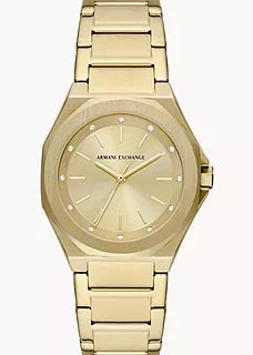 ARMANI EXCHANGE ANDREA GOLD DIAL AND BRACELET AX4608