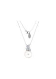 GEORGINI RED CARPET GOVENORS PEARL DROP NECKLACE SILVER IP877W