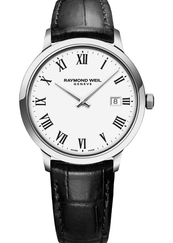 RAYMOND WEIL TOCCATA CLASSIC BLACK LEATHER STRAP 5485-STC-00300