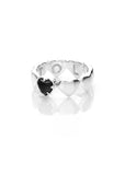 STOLEN GIRLFRIENDS CLUB BAND OF HEARTS RING ONYX JWL10630