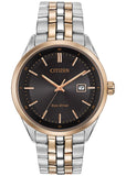 CITIZEN GENTS ECO-DRIVE ROSE GOLD STAINLESS STEEL BM7256-50E