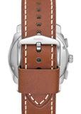 FOSSIL MACHINE BLUE DIAL CHRONOGRAPH BROWN LEATHER BAND FS6059