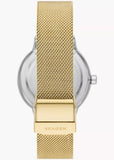 SKAGEN RIIS WHITE DIAL GOLD MESH BRACELET SKW3092