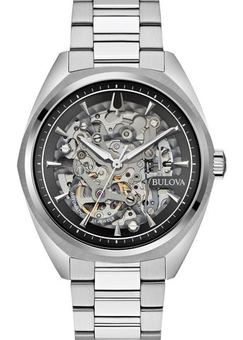 BULOVA GENTS CLASSIC AUTOMATIC SKELETON STAINLESS STEEL 96A293
