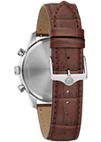 BULOVA GENTS CLASSIC SUTTON BLUE DIAL BROWN LEATHER 96B402