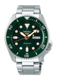 SEIKO 5 SPORTS AUTOMATIC GREEN DIAL STAINLESS STEEL BRACELET SRPD63K