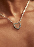 STOLEN GIRLFRIENDS CLUB ENTWINED HEARTS OXIDISED NECKLACE JWL24-HB-3